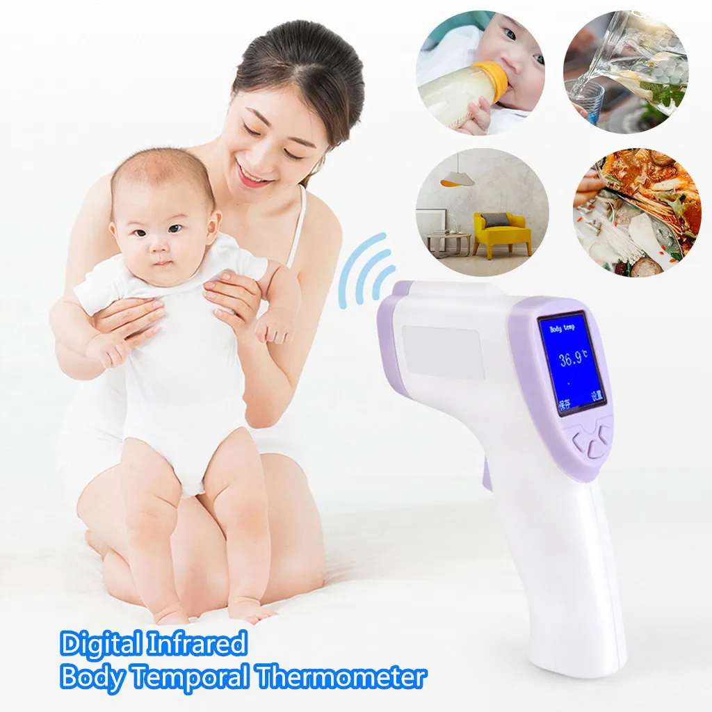 

Muti-fuction Baby/adult Digital Termomete Infrared Forehead Body Thermometer Gun Non-contact Temperature Measurement Device #LR2