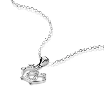 

New 925 Sterling Silver Chicken CZ Pendant Necklaces For Women Zodiac Rooster Animals Fashion Lady Festival Gifts Gold Jewelry
