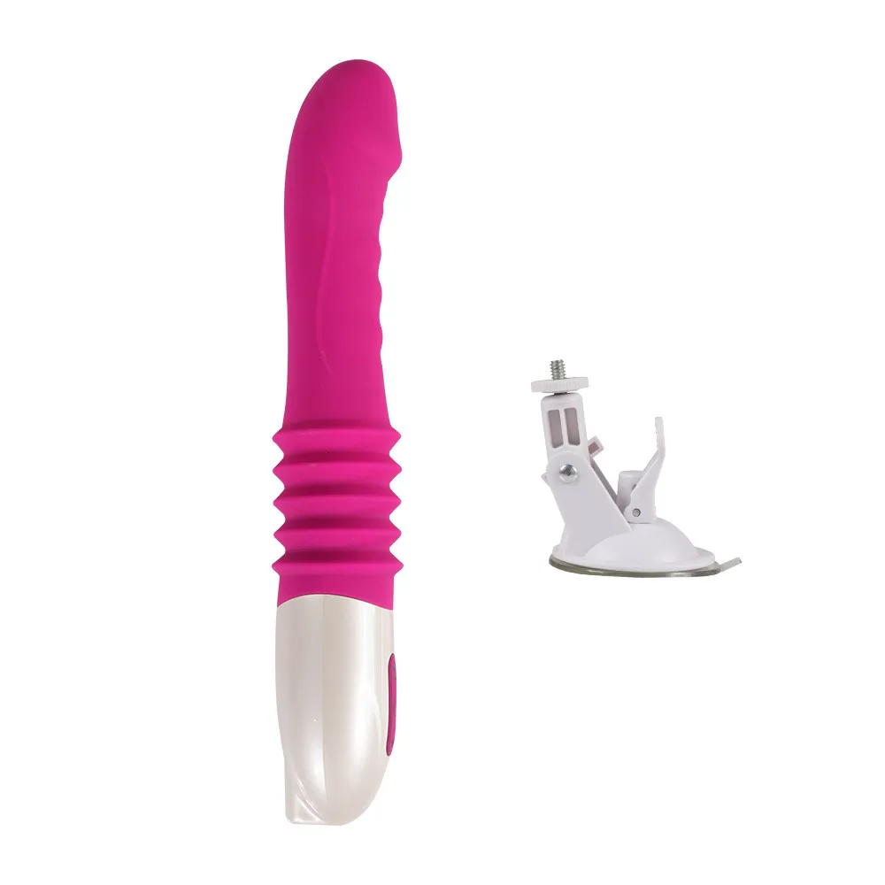 Discount  Big Dildo for Women Automatic Pulling and Inserting Retractable Penis Vibrating Stick Female Mastur