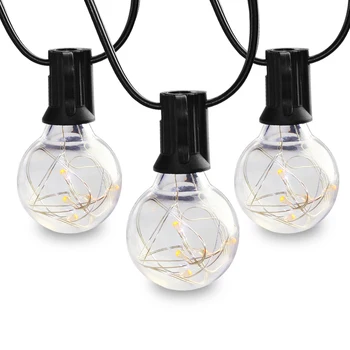 

IP65 Solar Powered Patio Lights G40 Globe Party Christmas String Light Vintage Bulbs Decoration For Home