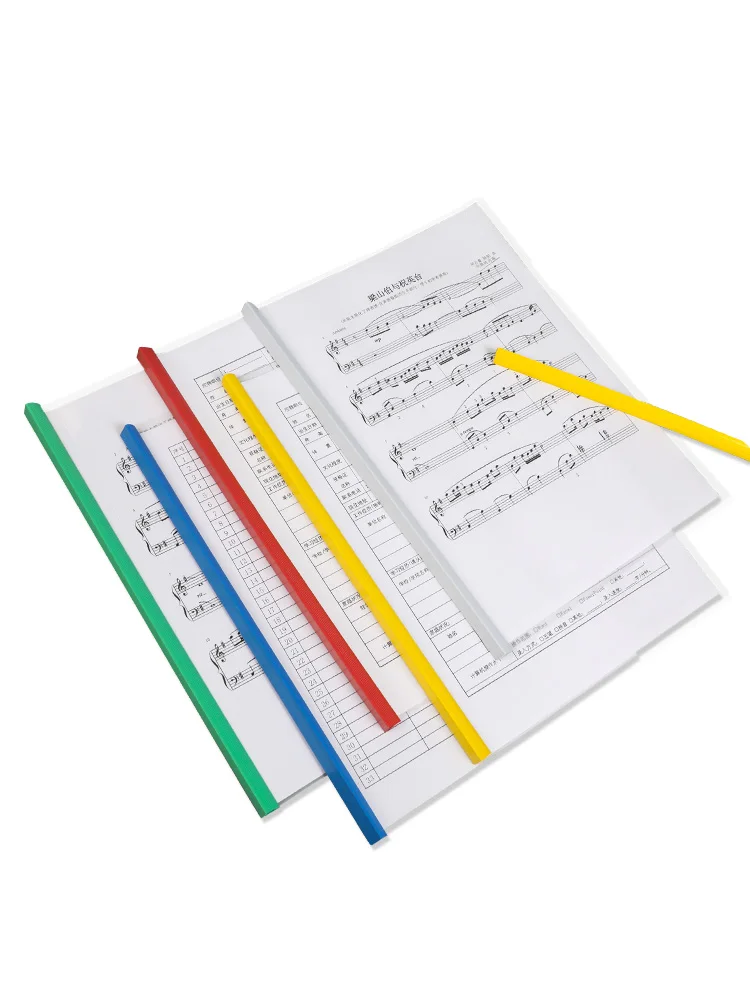 10 Pcs/lot A4 File Folder Transparent Report Cover Paper Clip Waterproof Business Contract Office Supplies Presentation Folders