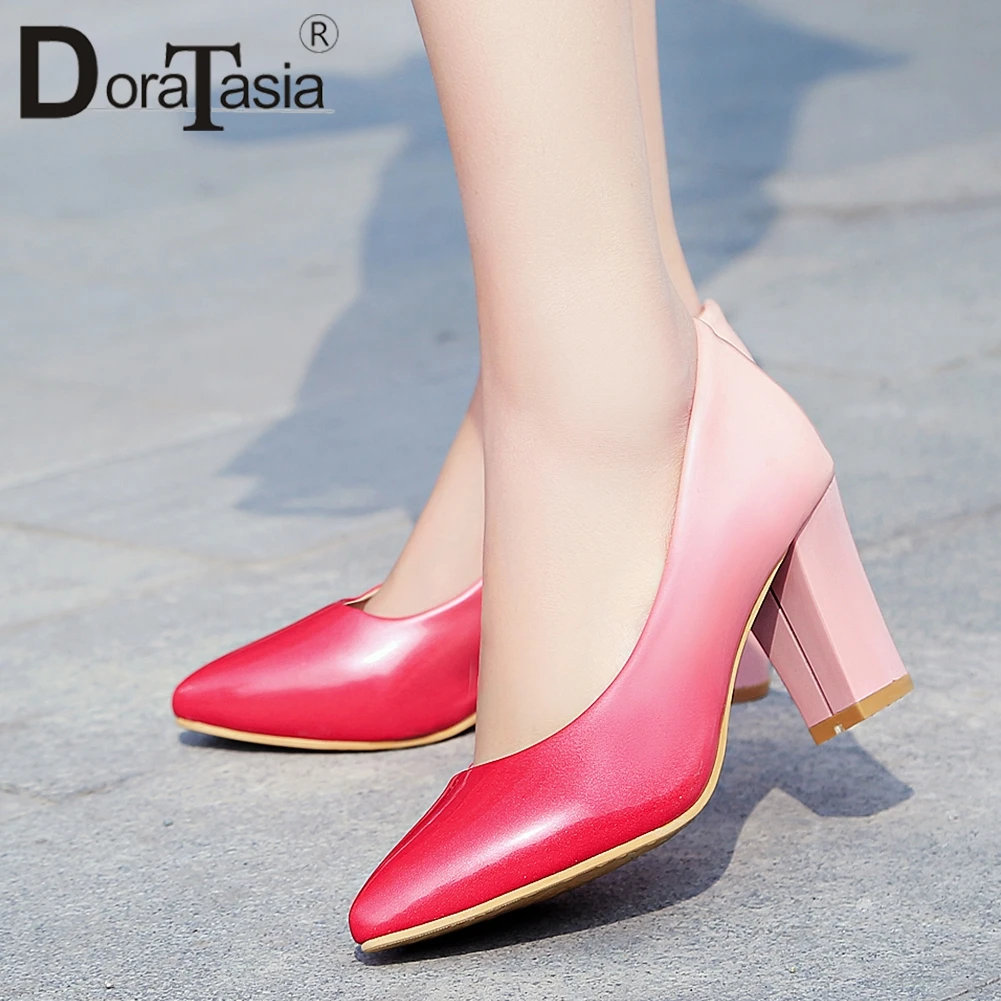 

DORATASIA 2020 Spring New Fashion Gradients Pumps Cool High Heels Date Pumps Women Colorful Office Pointed Toe Shoes Woman