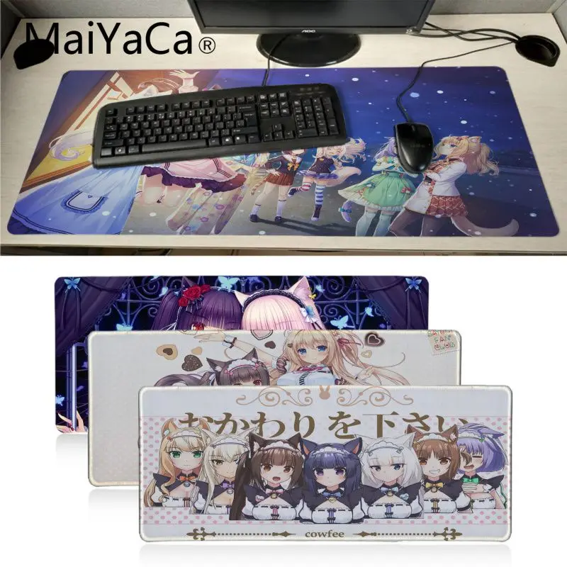 Maiyaca пользовательский кожаный Chocola Nekopara игровые коврики коврик для мыши с