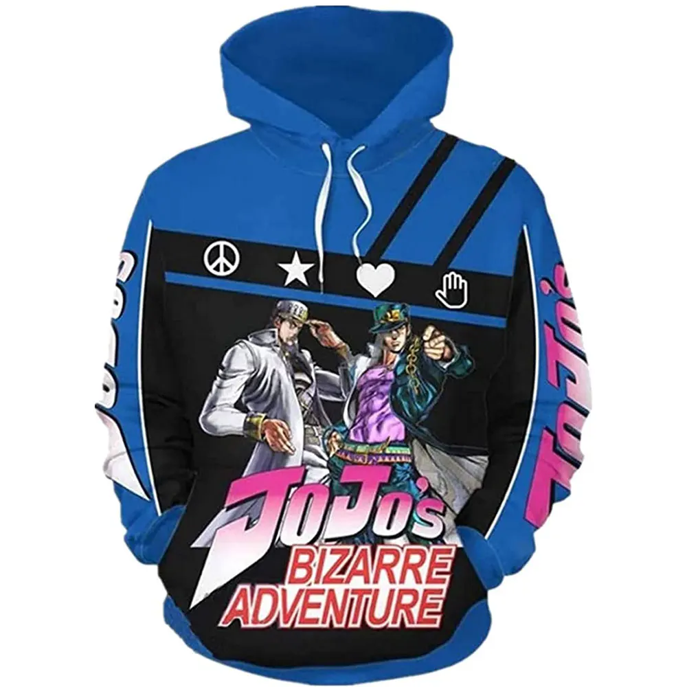

New JoJo's Bizarre Adventure Men Women Cosplay Costume Hoodie Fashion Casual Hoodies Men Brand Streetwear Top Cartoon Sweatshirt