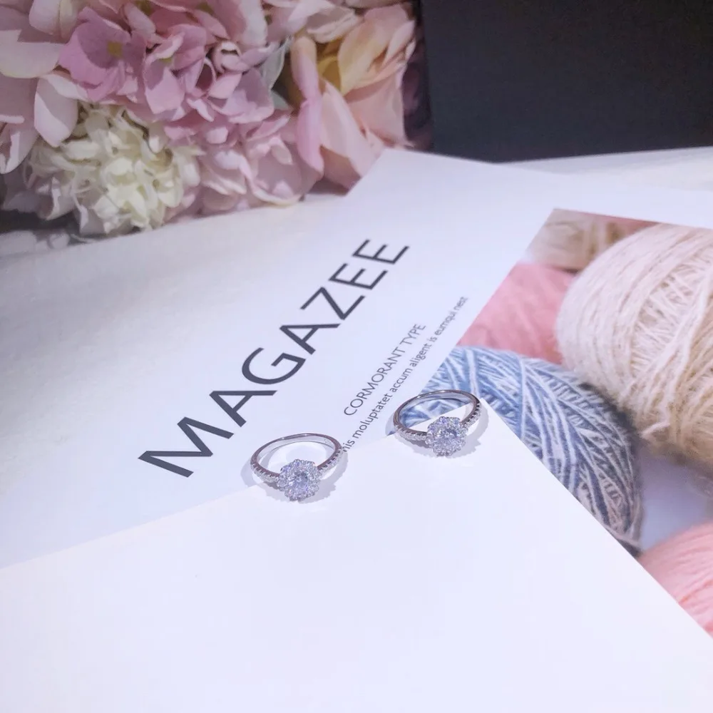 Роскошное женское белое свадебное кольцо TSHOU144 модные ювелирные изделия из