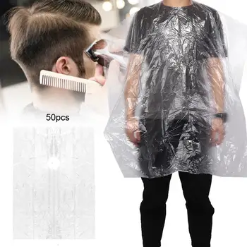 

Hair Dressing Gown 50pcs Disposable Hair Cutting Dyeing Apron Waterproof Hairdressing Gown Cape 92 x 130cm Barber Salon Tools b