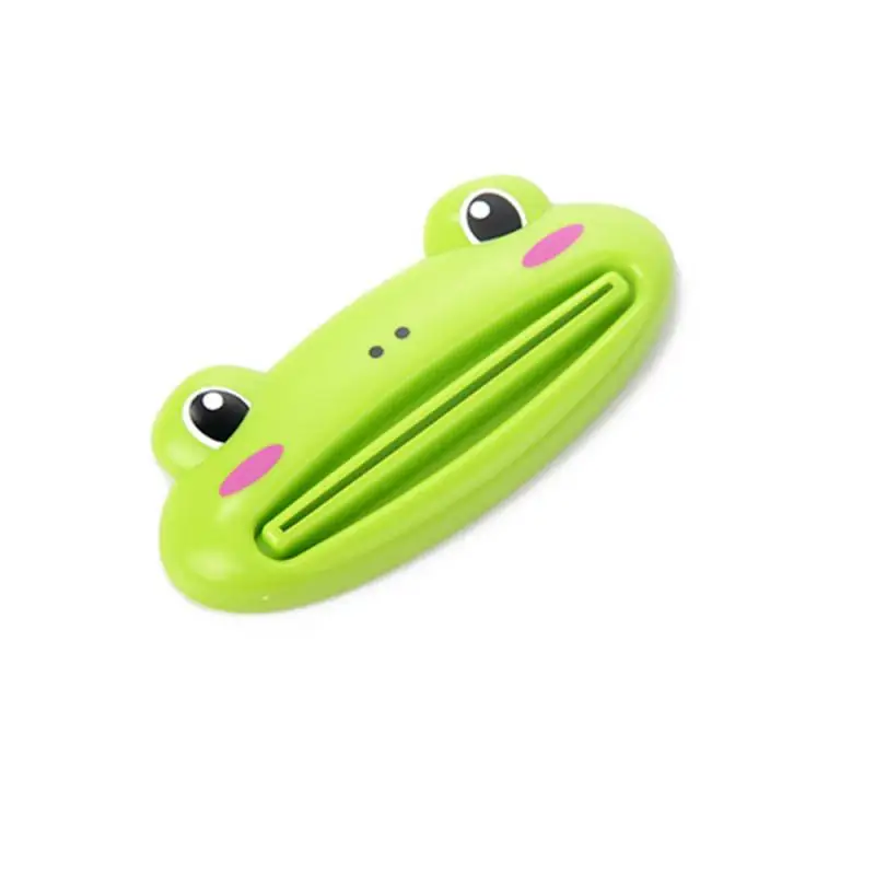 1Pcs Creative Animal Toothpaste Dispenser Tooth Paste Tube Squeezer Toothpaste Rolling Holder For Home Bathroom 4 Animals - Цвет: frog