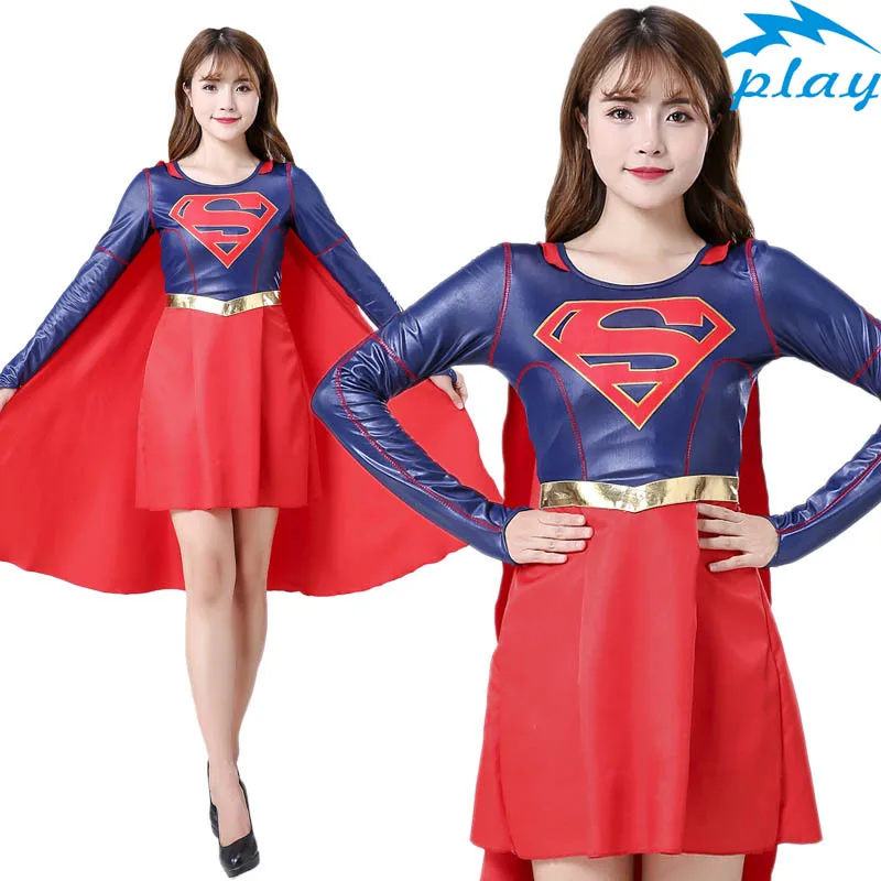 SATCOPY супердевочка Косплей костюмы супер женщина сексуальный маскарадный костюм для девочки взрослый Супермен боевой костюм Хэллоуин Косплей костюмы
