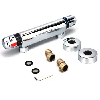 

Professional Brass Bathroom Bar Mixer Shower Valve Bar Thermostatic Brass Chrome Dual Control Thermostatic Shower Mixer Valve