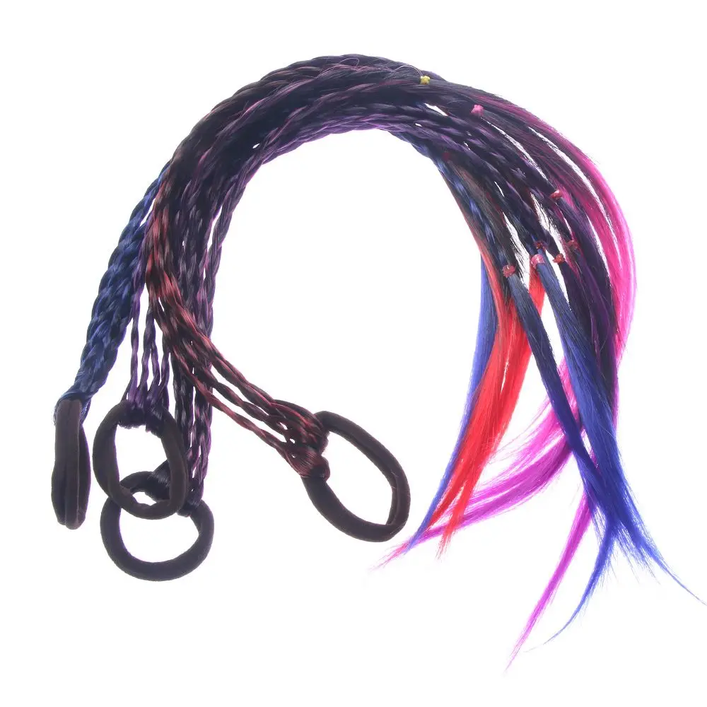 Simple Kid Elastic Hair Band Rubber Band Hair Accessories Kids Wig Headband Girls Twist Braid Rope Headdress Hair Braider