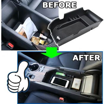 

Tray Armrest Storage Box Holder ABS plastic Interior Replacement Parts For Toyota Camry 2018 2019 New