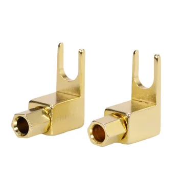 

8 pcs total Hi-end Banana to Spade Adapter Plug/Speaker Cable Connector [Wy-yp01-8/Spade De L/8]