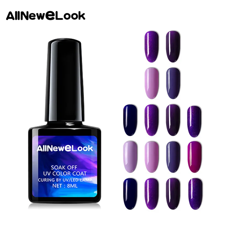 AllNeweLook фиолетовый Макарон Vernis Гель-лак для ногтей долговечный Гибридный Полупостоянный лак УФ светодиодный Лаки
