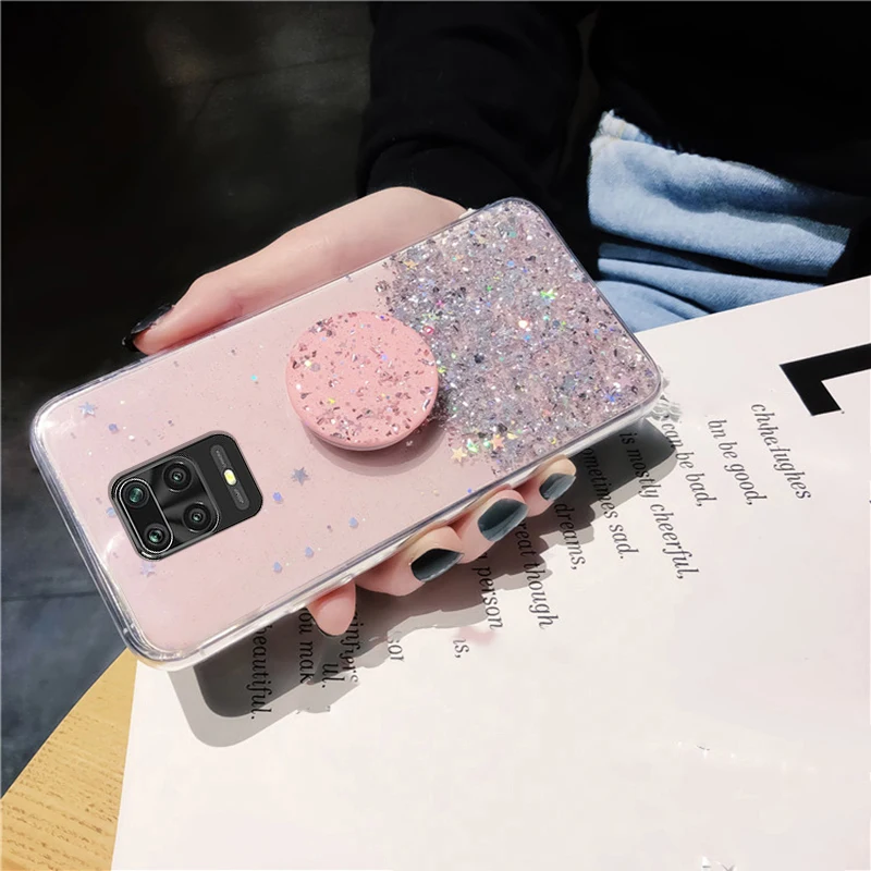 Transparente Bling-Glitter-Hülle für Xiaomi Mi 11T Poco F3 X3 Redmi Note 9S Hülle für Mi 10T 11 Lite Redmi Note 10 10S 8_voghion.com