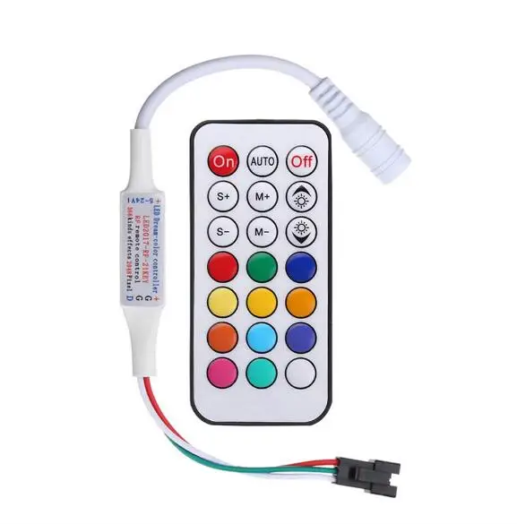 21key RF remote 3key RF 14key 21key Пиксельная светодиодная полоса пульт дистанционного управления для WS2811 SK6812 WS2812B 6803 1903 полный цвет пикселей Светодиодная лента DC5V-24V - Цвет: 21key RF remote