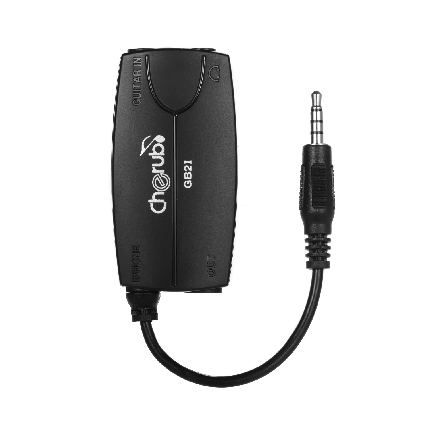Cherub GB2i High Quality Music Converter Adapter Small and Exquisite Black Guitar Bass for Android Apple iPhone iPad iPod Touch