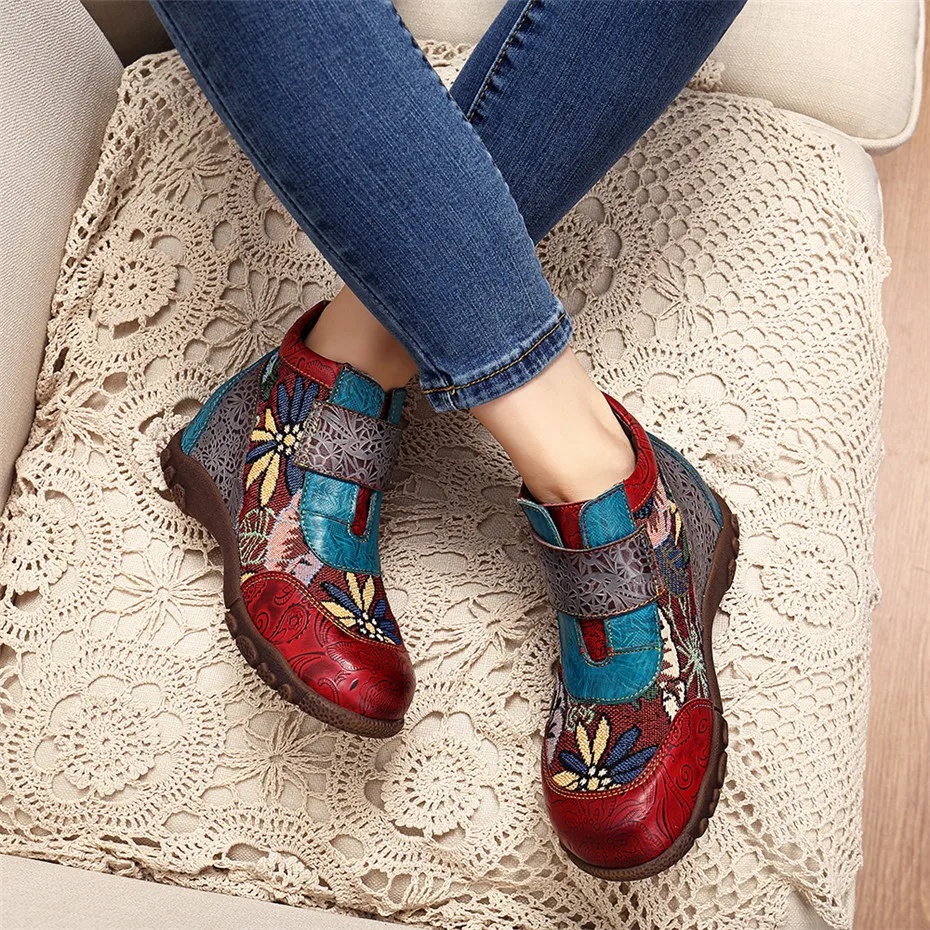 Genuine Leather Winter Ankle Boots For Women Shoes Handmade Large Size Woman Sneakers Retro Increased Women Boots Tenis Feminino (14)