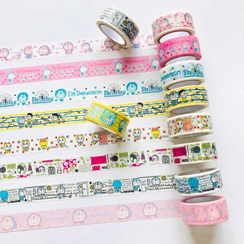 

3pcs Kawaii Doraemon Adhesive Paper Washi Tape Masking Tape DIY Scrapbooking Stick Label