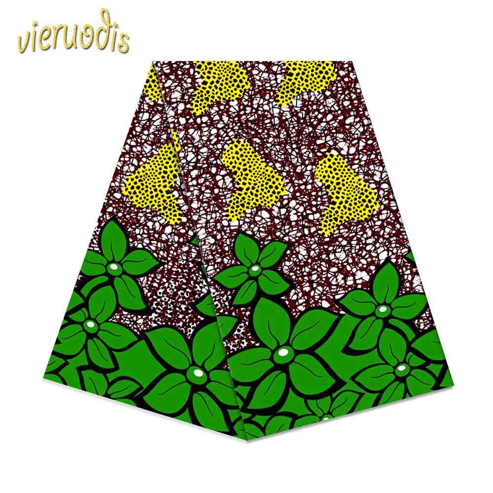 

6 Yards African Wax Prints Fabric dutch 100% Cotton Fabrics Material Dashiki Batik Real Floral for Dress A000572
