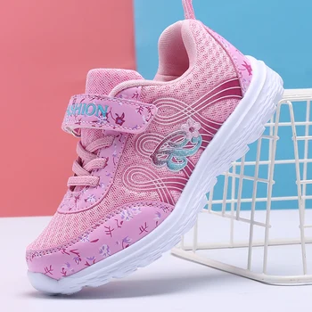 

Girls Shoes Summer Children's Breathable Mesh Red Sports Shoes Children Wild Casual Shoes