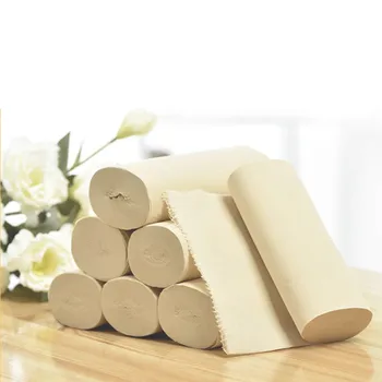 

12 Roll Wood Color Toilet Paper Soft Skin-friendly High Absorption Eco-friendly No Stimulation Toilet Tissue Bathroom Paper z2