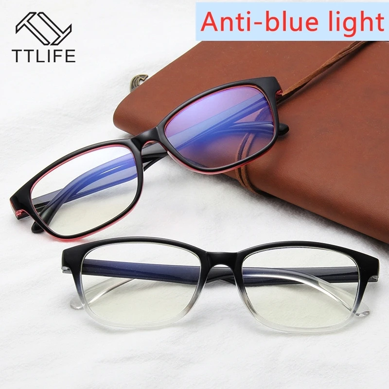 

TTLIFE Anti Blue Light Square Frame Blue Ray Blocking Glasses Lens Ultra Light Computer Optical Eyeglasses Eye Strain YJHH0414