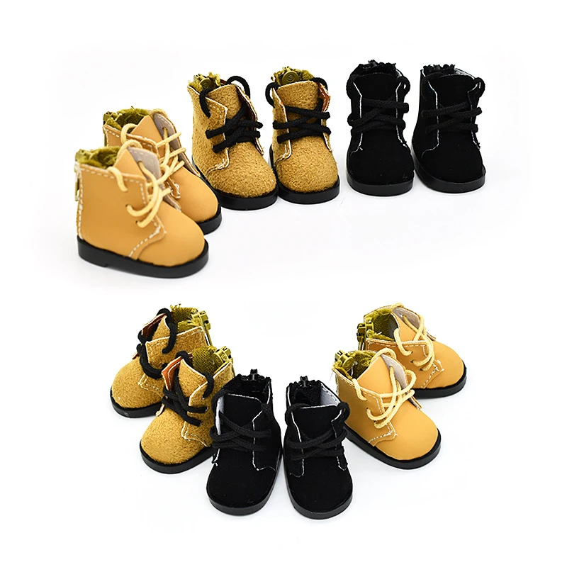 

1 Pair 4.5cm Blyth doll fabric shoes with three color fit 1/6 bjd dolls and 30cm JOINT body doll clothes accessories DIY Gift