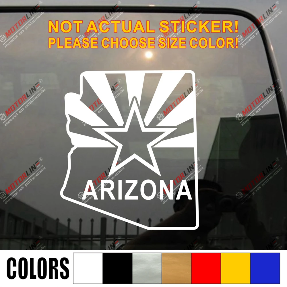 Аризона флаг карта наклейка автомобиля винил выбрать размер цвет высечки без bkgrd