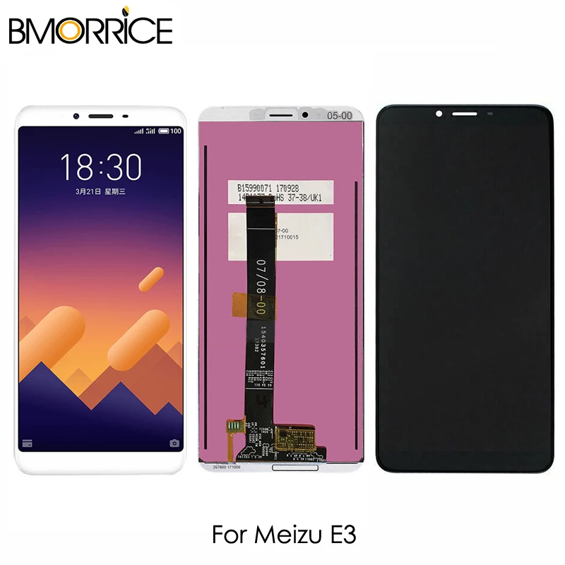 

LCD Display For Meizu E3 Touch Screen Digitizer Assembly Replacement LCD For Meilan E3 Black White No Frame Mobile Phone