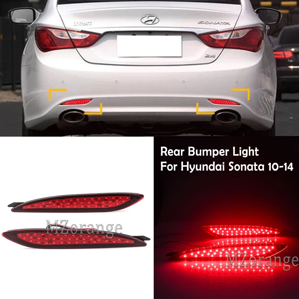 MZORANGE светильник заднего бампера для Hyundai Sonata 2010 2012 2014 задний отражающий s фонарь