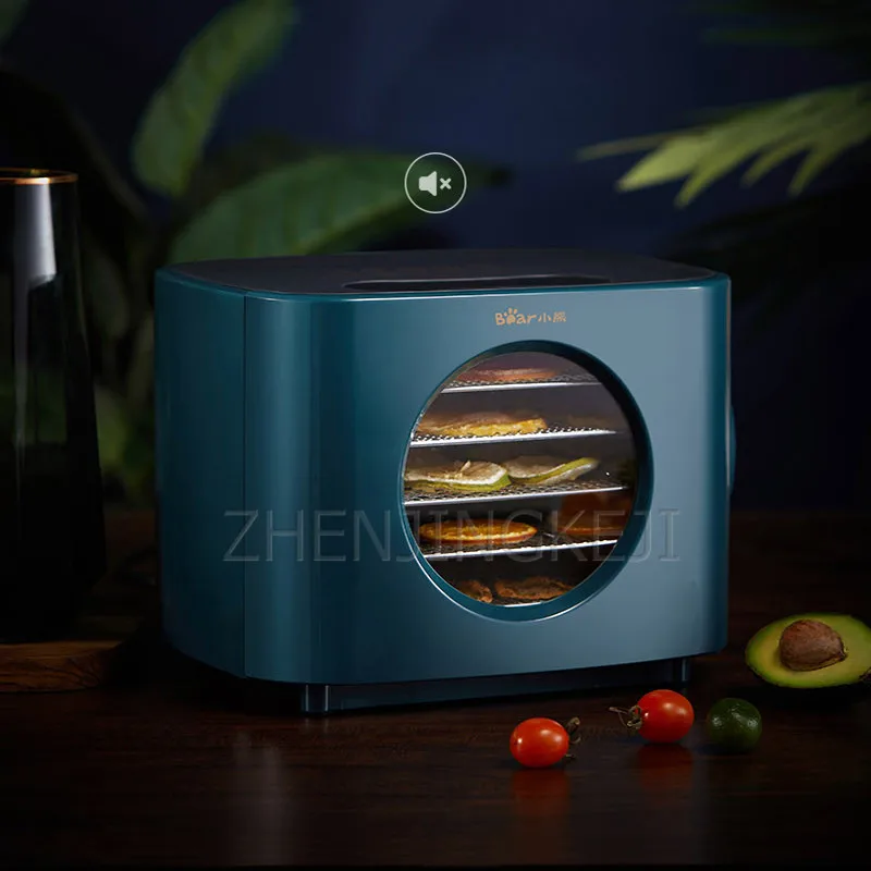 5 Trays Food Dehydrator Fruit Vegetable Meat Medicinal Materials Drying Machine 10L Intelligent Electric Dryer Equipment  220V 4