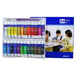 Ensemble de peinture à l'aquarelle, Tube de 5ML, 12/18/24 couleurs, outils de dessin de peinture artistique pour enfants, livraison directe 