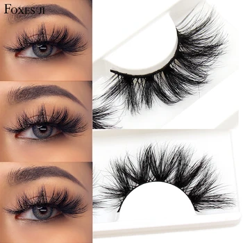 

FOXESJI Eye Lashes 5D Mink Eyelashes 100% Cruelty free Popular Thick Long lasting Fluffy 5D Mink Lashes Soft Eyelash Extension