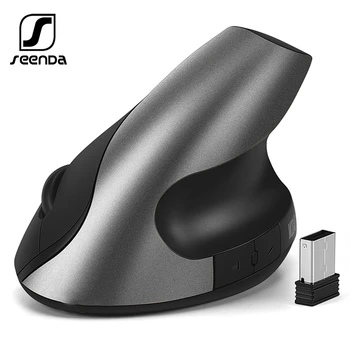 

SeenDa 6 Buttons Wireless Mouse 2.4G Vertical Wireless Mouse High Precision Ergonomic Optical Mice with Adjustable DPI