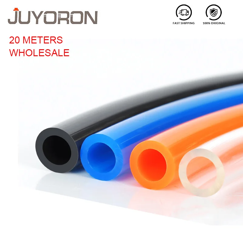 20 Meters Pneumatic Hose Pipe OD 4/6/8/10/12/14/16mm ID 2.5/4.5/6.5/8/10/12mm Air Tubing Blue Black Red Transparent PU | Обустройство
