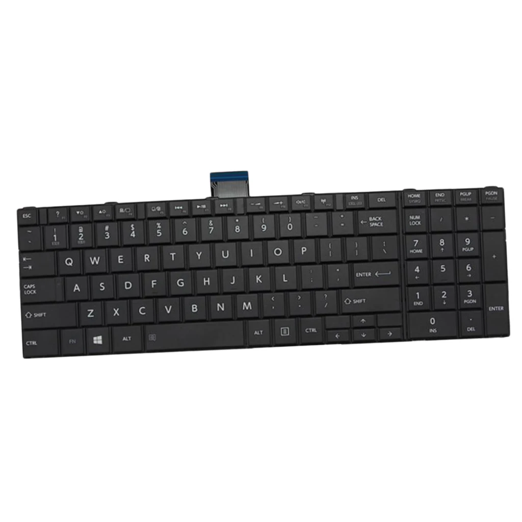 Replacement US English Layout Laptop PC Keyboard Glossy Black Frame for Toshiba Satellite C50-B C55-B C55-B5246 C55-B5200