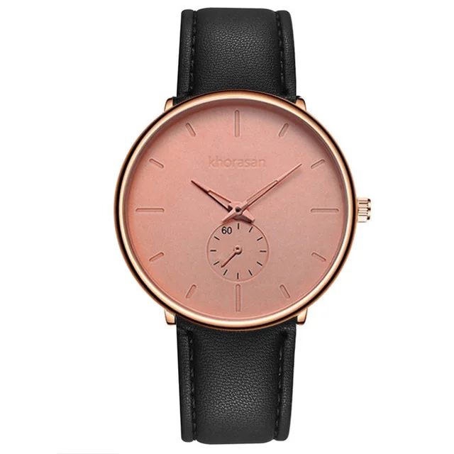 L rose gold black Herren Uhren мужские модные часы Классические наручные часы Роскошные ультра тонкие часы Montre Homme Бизнес Кварцевые часы reloj hombre - Цвет: L rose gold black
