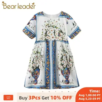 

Bear Leader Girls Flowers Dresses New Summer Girls European and American Style Dress Kids Outfits Children's Clothing Vestidos