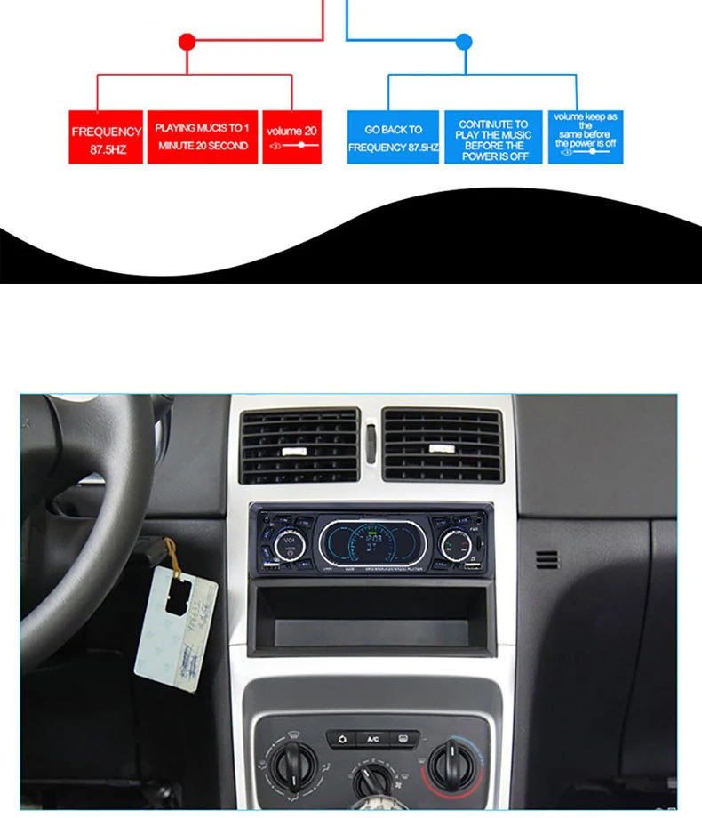 Mini Mp3 Player Bluetooth 12V FM Radio Mp3 Music Player Support Bluetooth  MP5 USBSD MMC Port Car Electronics In-Dash 1 DIN (4)