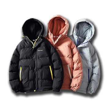 

2020 High Quality Men Down Jacket Brand Clothing Casual Warm Hooded Collar Coats Winter Jackets PARKAS Men's Windbreakers