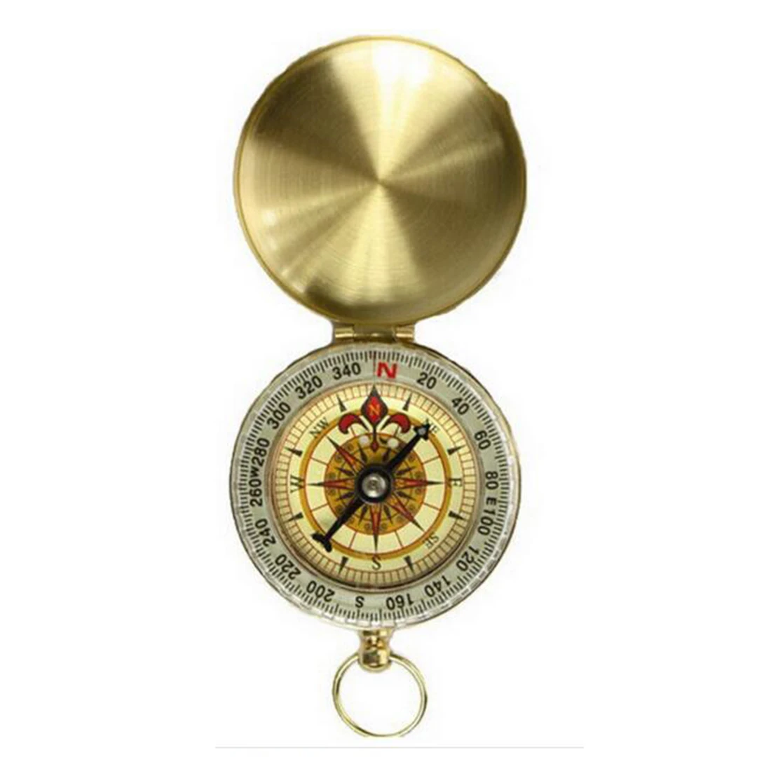 Классический карманный медный компас-раскладушка, водонепроницаемый светящийся Компас для выживания для кемпинга, пешего туризма, путешествий