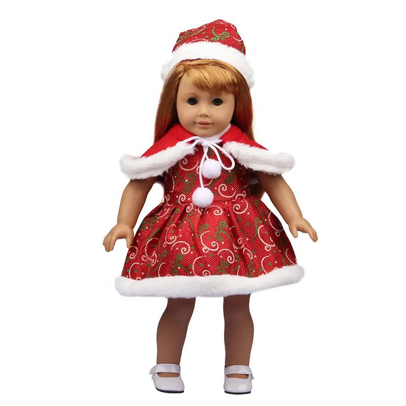 43 Cm Baby New Born Doll Clothes Wool Cute Santa Claus, Tree, Elk Christmas Clothes Suit For American 18 Inch Girl Doll Toy Gift