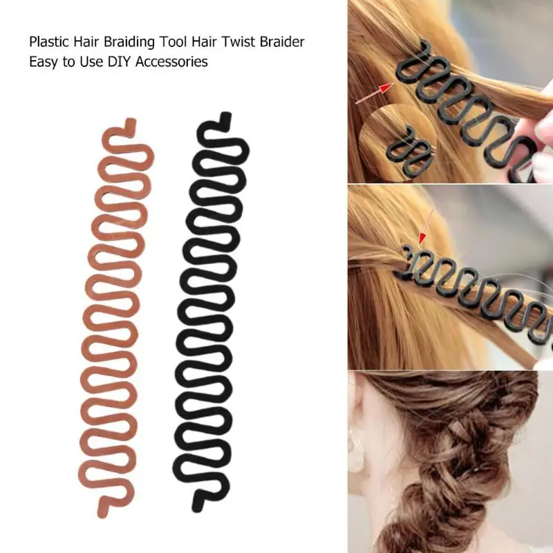 Пластиковый женский инструмент для плетения французских волос, инструмент для плетения волос, простой в использовании, аксессуары для самостоятельной сборки, модный салонный женский инструмент для плетения волос