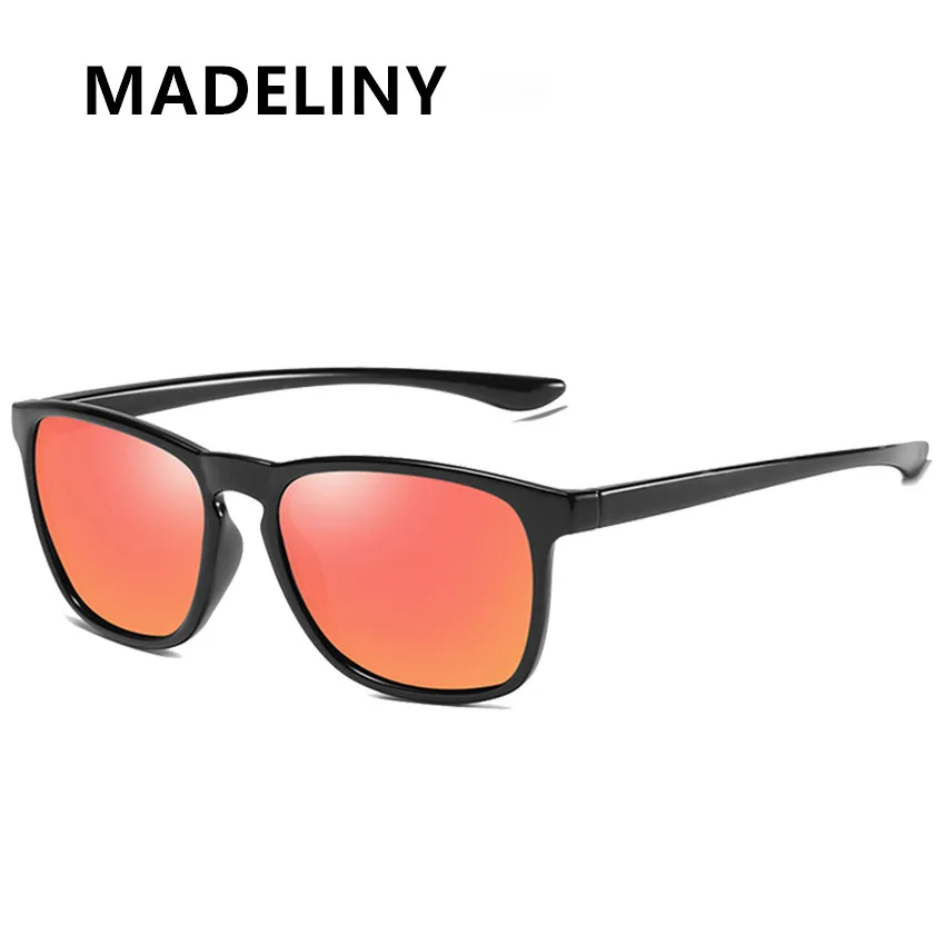 MADELINY, квадратные поляризационные солнцезащитные очки, мужские, для вождения, негабаритные, солнцезащитные очки, женские, брендовые, Ретро стиль, зеркальные, очки, UV400, MA162