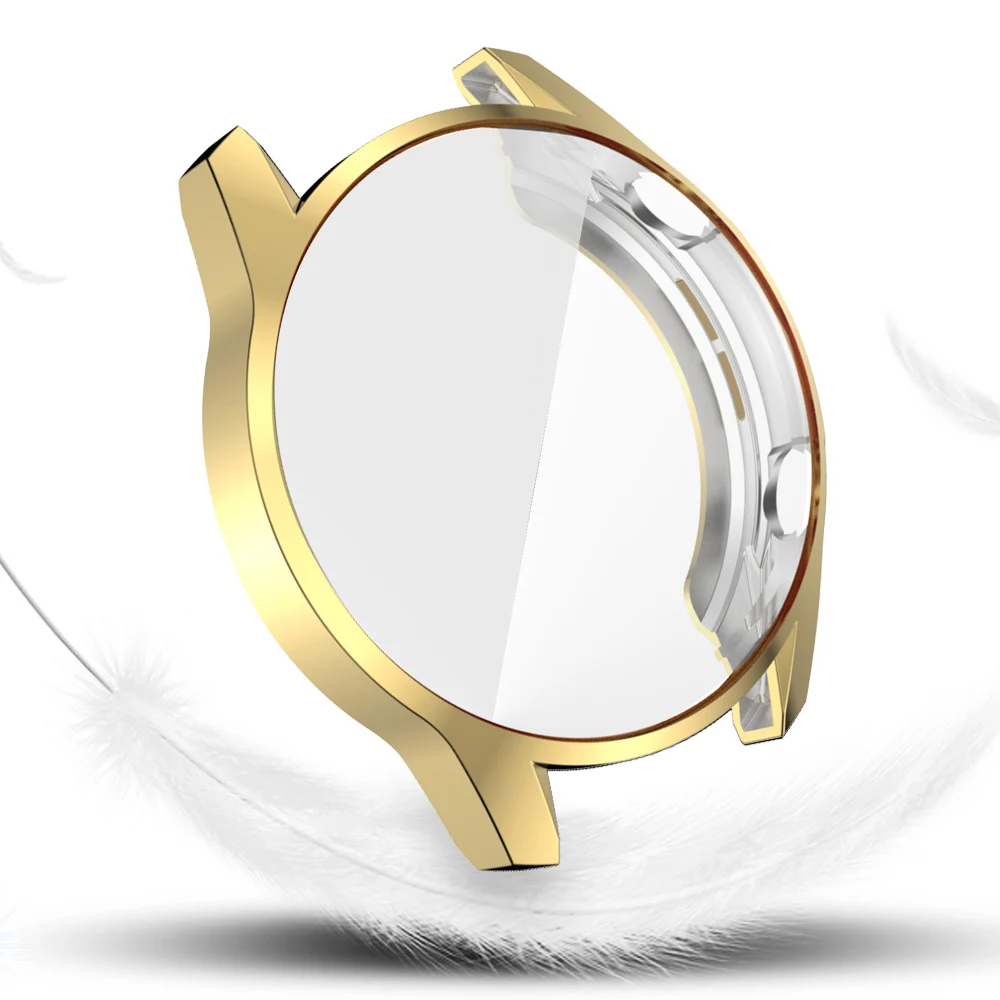 Gold Мягкий чехол для huawei Watch GT 2 46 мм чехол GT2 защитная оболочка тонкий ТПУ бампер тонкие легкие аксессуары - Цвет: Gold
