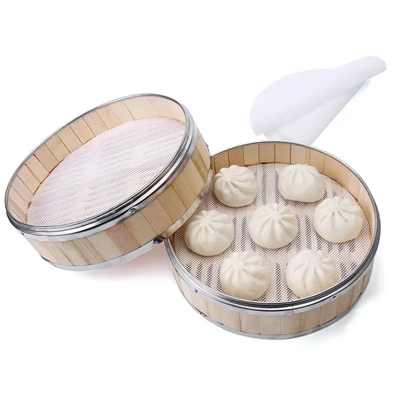 

12pcs Kitchen Steamer Mats Convenient Silicone Round Pad Steamer Pads Home Restaurant Cooking Tools Kitchen Accessories