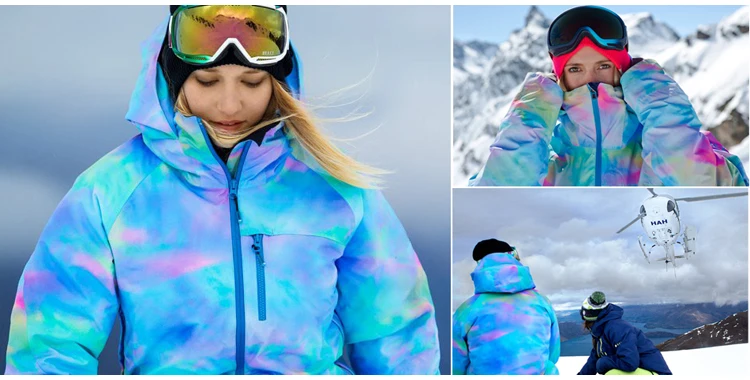 Модный женский лыжный костюм, комплекты одежды для сноуборда, одежда для девочек, уличная спортивная одежда, водонепроницаемый ветрозащитный защита от снега, куртки+ штаны, женские комплекты