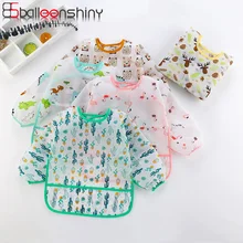 Balleenshiny/Новинка; модные детские вещи с Фламинго; шарф для малышей; бандана; нагрудник с длинными рукавами; водонепроницаемый; Моющийся; одежда для маленьких девочек