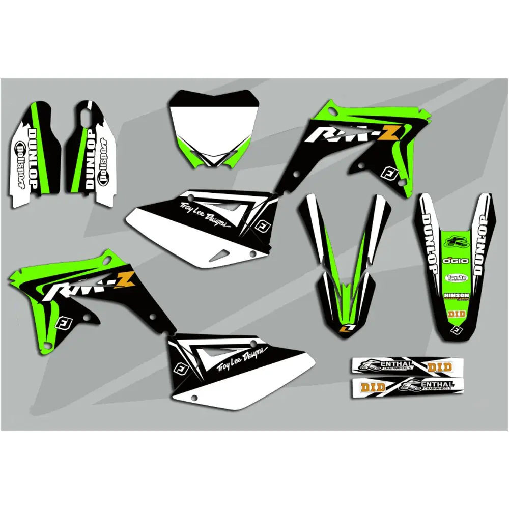 

for Suzuki RMZ450 2008-2017 New Full Graphics Decals Stickers Custom Number Name Glossy Bright Stickers Waterproof