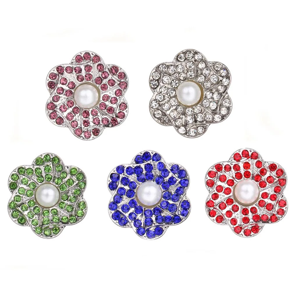 20 шт новые металлические оснастки ювелирные изделия смешанные красивые экзотические цветы подходят 18 мм кнопки ювелирные изделия для DIY оснастки браслет